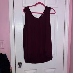 Janetchung, Burgundy, Size- 3X
